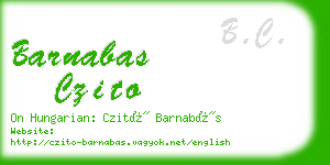 barnabas czito business card